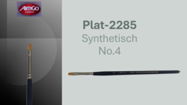 Artigo 2285 Synthetic plat zwarte korte steel No. 4  p/st