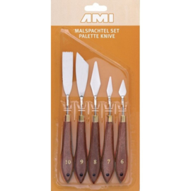 Paletmes set 5 stuks AMI (No. 6 T/M 10)