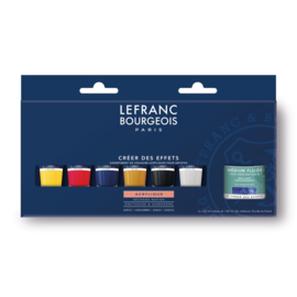 Lefranc & Bourgeois Acrylverf set 6x 20ml + medium