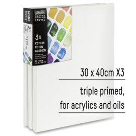 Liquitex Basics Canvas Set 3 stuks 30 x 40 cm