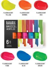 Liquitex Basics Acrylverf set 6 x 118  ml FLUOR KLEUREN