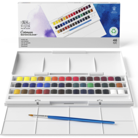 Winsor & Newton Cotman Aquarel- Studioset 45 halve napjes