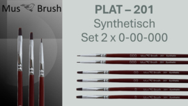 MusBrush 201 serie Set 6-delig - plat penseel synthetisch