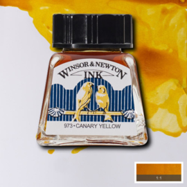 Winsor en Newton Drawing Inkt Canary Yellow 14ml.