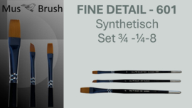 MusBrush  601 Serie fine detail -SET- PLAT -3-delig