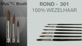 MusBrush 301 serie Round brush Wezelhaar p/st. (prijs vanaf)