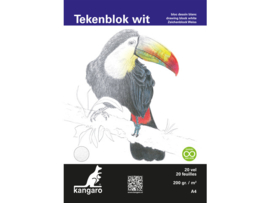 Tekenblok  A4 200 grams-wit