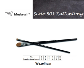 MusBrush 501 serie kattentong Wezelhaar p/st. (prijs vanaf)