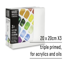 Liquitex Basics Canvas Set 3 stuks 20 x 20 cm