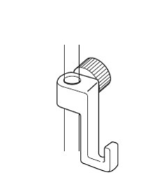 Ophanghaak voor  2 mm dik perlonkoord ( tot 4 kg)