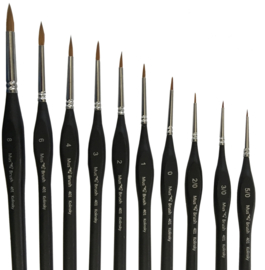 MusBrush Serie 401 round/fine Kolinsky Set 10 Delig