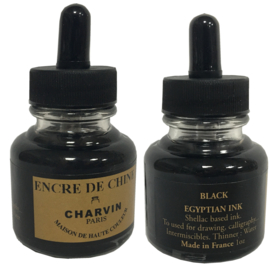 Charvin Egyptian ink- Zwart - flesje met pipetje 30  ml