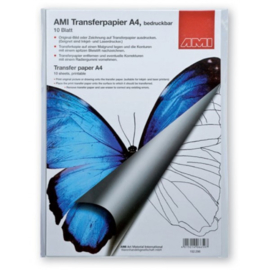 AMI Transfer papier A4 Zwart 10 vel  Printbaar !!