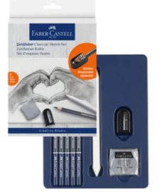 Faber-Castell Houtskool schets set 8 delig