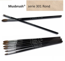 Mus Brush Serie 301 Round weasel SET 6 stuks