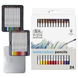 Winsor & Newton Aquarel Potloden set 24 stuks in blik