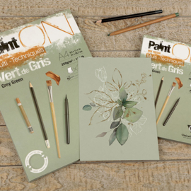 Clairefontaine Paint on - Multi-Techniques -Vert de Gris A5