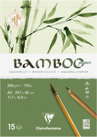 ClaireFontaine Bamboo Aquarellepad A3 -  15 vel