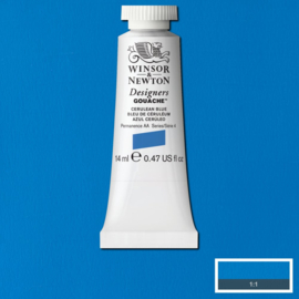 W&N Designers Gouache Cerulean  Bleu 137-serie 4