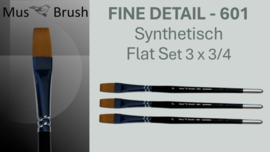 MusBrush  601 serie fine detail - Plat  No. 3/4 -SET 3 stuks