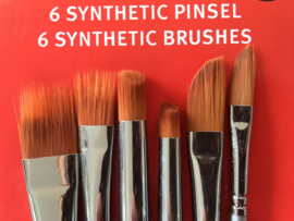 Penseel set 6 delig Synthetisch SECIALE VORMEN