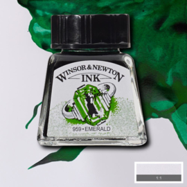 Winsor en Newton Drawing Inkt Emerald 14ml.