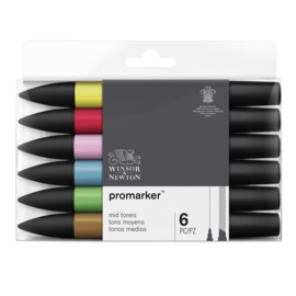 Promarker set 6 Mid tones