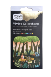 Viviva Colorsheets Aquarel - Metallic  10 colors set