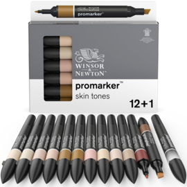 Winsor & Newton Promarker set - Skin tones -12+1