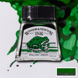 Winsor en Newton Drawing Inkt Brilliant Green 14ml.