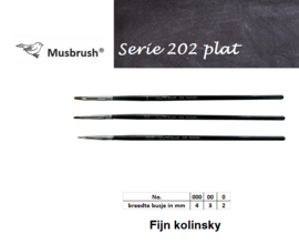 MusBrush 202 SeriePlat Fijn Kolinsky p/st. (prijs vanaf)