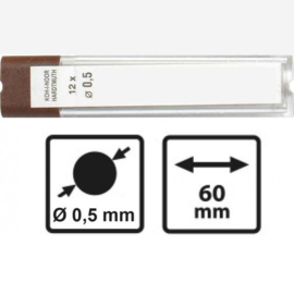Vulling voor vulpotlood 0.5 mm 12 stuks 3 H