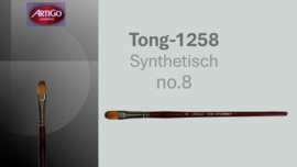 Artigo 1258 Synthetic kattentong- rode korte steel No. 8  p/st