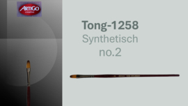 Artigo 1258 Synthetic kattentong- rode korte steel No.2  p/st