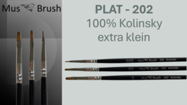 MusBrush 202 serie Plat Fijn Kolinsky p/st. (prijs vanaf)