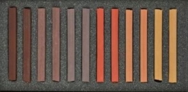Softpastel carré bruin 12 stuks