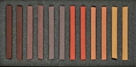 Softpastel carré bruin 12 stuks