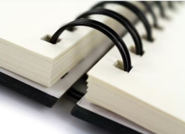 Dummyboek Kangaro A5 blanco 80 vel, wire-o, zwart linnen kaft