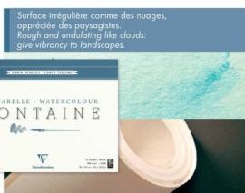 Clairefontaine Aquarelpapier  Grof-Wolkstructuur  56x76cm 300 gr. 10 vel los