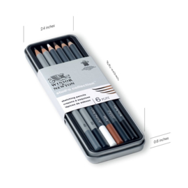 Winsor & Newton Schetspotloden set 6 delig