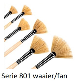 MusBrush  801 serie Waaier varkenshaar p/st. (prijs vanaf)
