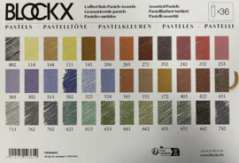 Blockx Pastelkrijt set 36 Basiskleuren in kistje