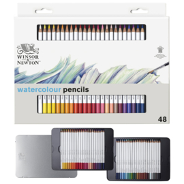 Winsor & Newton Aquarel Potloden set 48 stuks in blik