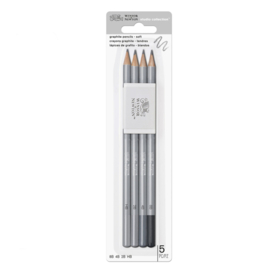 Winsor & Newton Graphite pensils 4 + gum