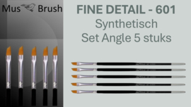MusBrush  601 serie fine detail - flat No. 1/4 Angle -SET 5 stuks