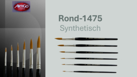 Artigo 1475 Synthetic rond zwarte korte steel No. 1  p/st