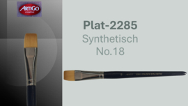 Artigo 2285 Synthetic plat zwarte korte steel No. 18  p/st