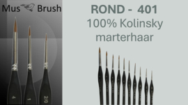 MusBrush 401 Serie Punt Fijn Kolinsky p/st. (prijs vanaf)