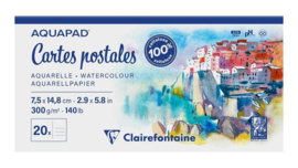 Clairefontaine -AquaPad  Postcard   -7.5x 14.8 cm 20 vel