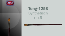 Artigo 1258 Synthetic kattentong- rode korte steel No. 6  p/st